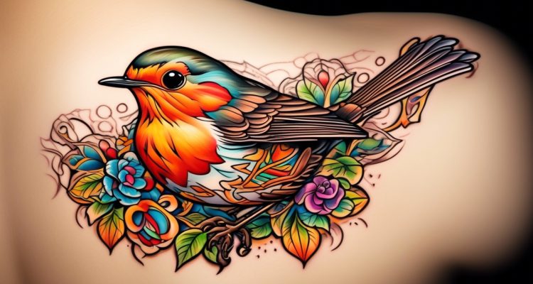 Beautiful Robin Bird Tattoo Designs