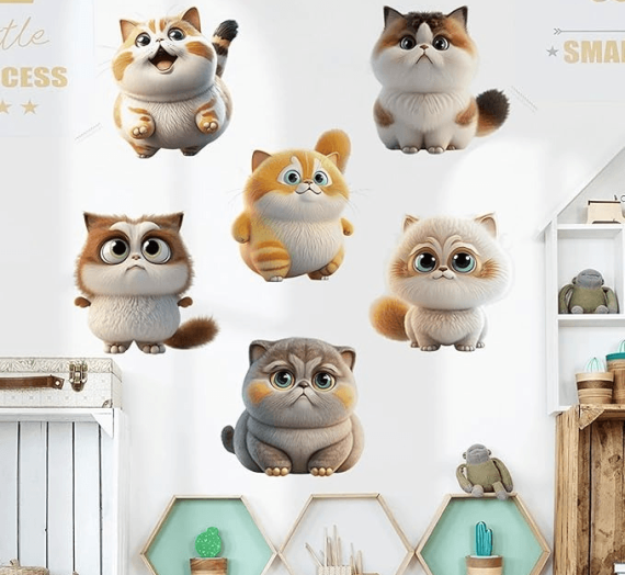 Cute Kittens Wall Stickers | Browse Adorable Cat Decals for Kids’ Rooms