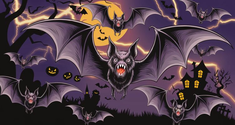 halloween bats wallpaper aesthetic