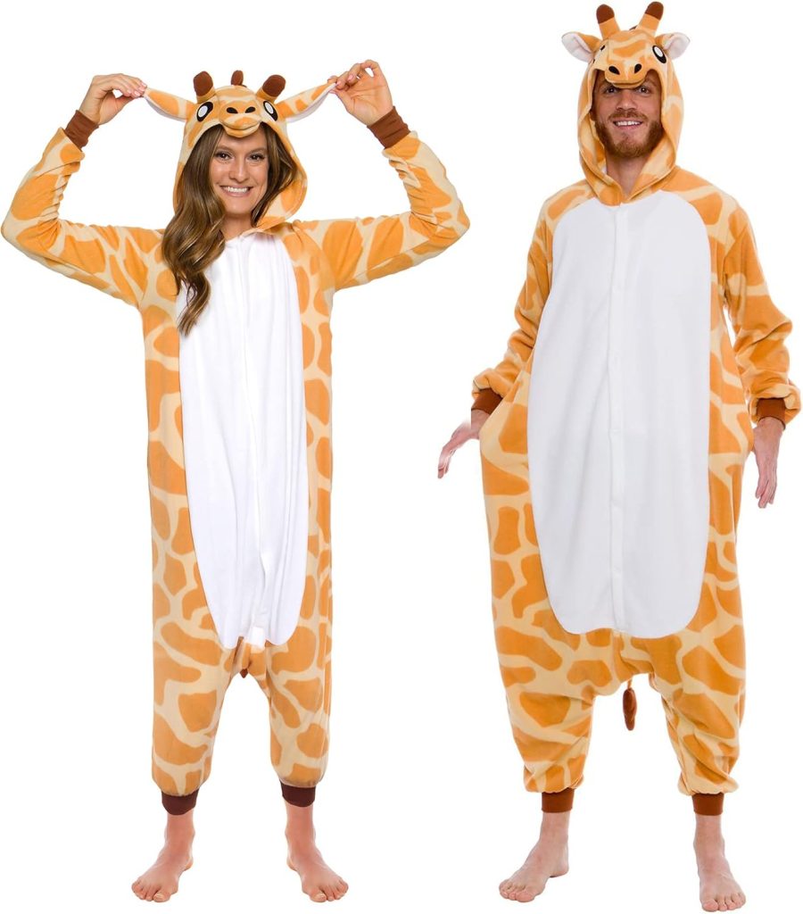 Funziez! Adult Onesie Halloween Costume - Animal and Sea Creature - Plush One Piece Cosplay Suit for Adults, Men and Women