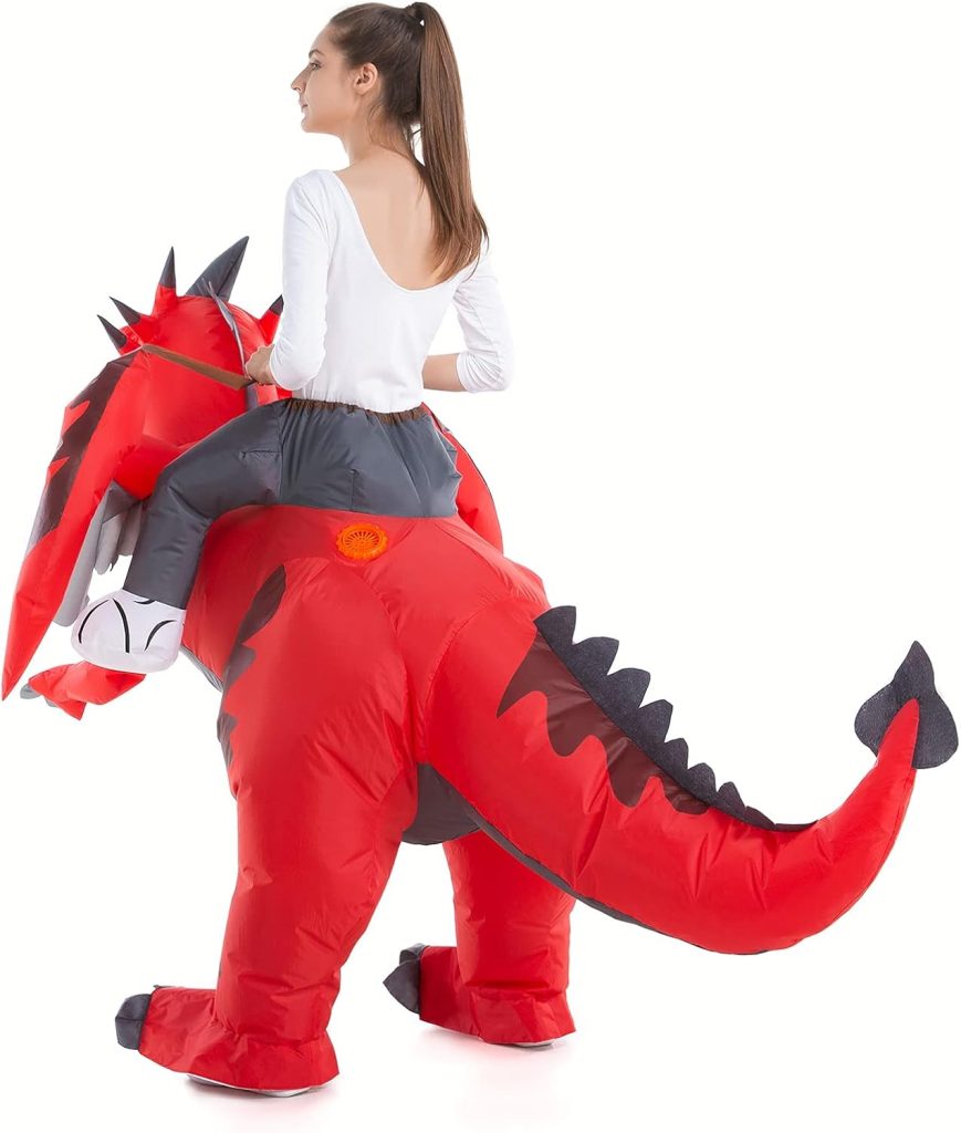 HSCTEK Inflatable Ride on Adult Dragon Costume