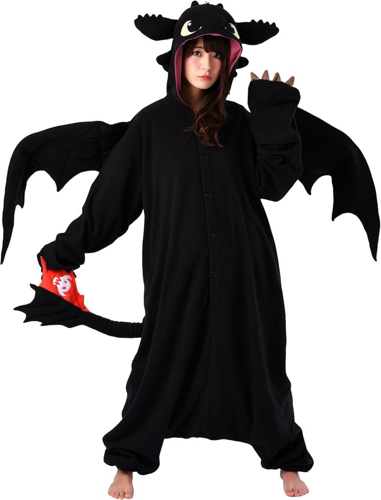 SAZAC Kigurumi - How to Train Your Dragon - Toothless - Onesie Jumpsuit Halloween Costume