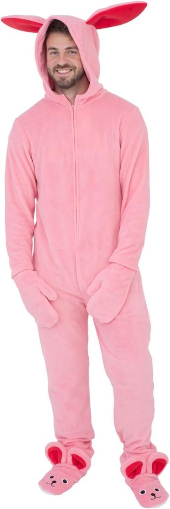 Briefly Stated Adult Unisex A Christmas Story Bunny Union Suit Pajama Halloween Cosplay Costume