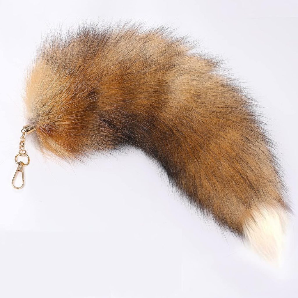 Cat Wolf Fox Ears and Tail Set for Kids Fluffy Fox Tail Cosplay Party Wolf Costume Fox Tail Keychain Halloween