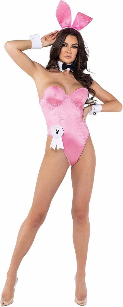 Womens Pink Playboy Bunny Sexy Costume Small